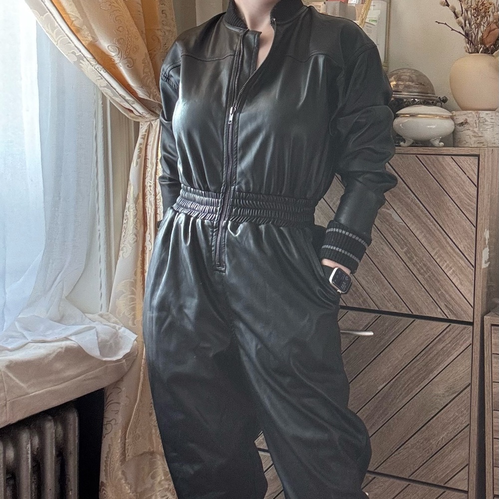 Steve Madden Faux Leather Boiler Suit